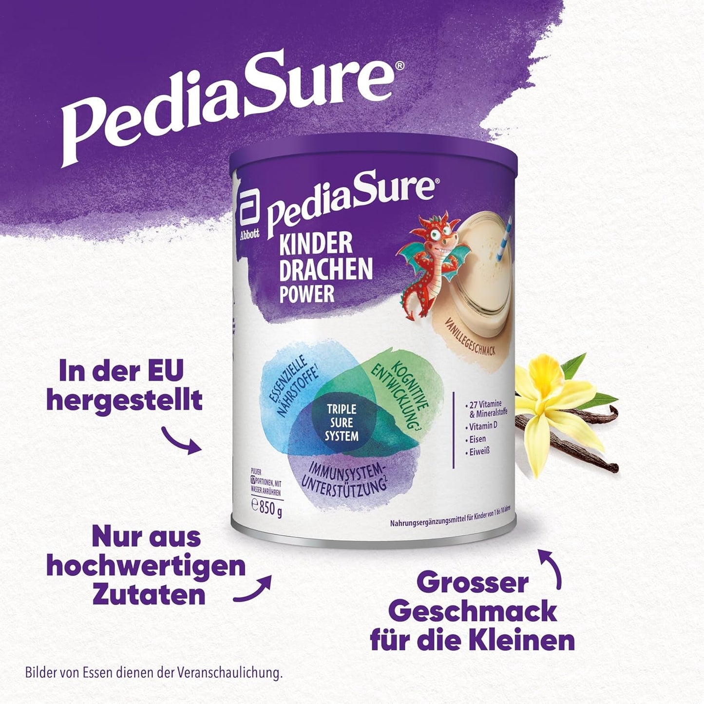Pediasure Dragon's Power, Integratore alimentare per bambini da 1 anno, 27 vitamine e minerali Naty Shop