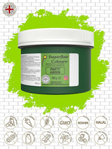 Sugarflair Partygreen Pasta colorante alimentare, colorante alimentare per fondente e marzapane, pasta concentrata spettrale - 400 g