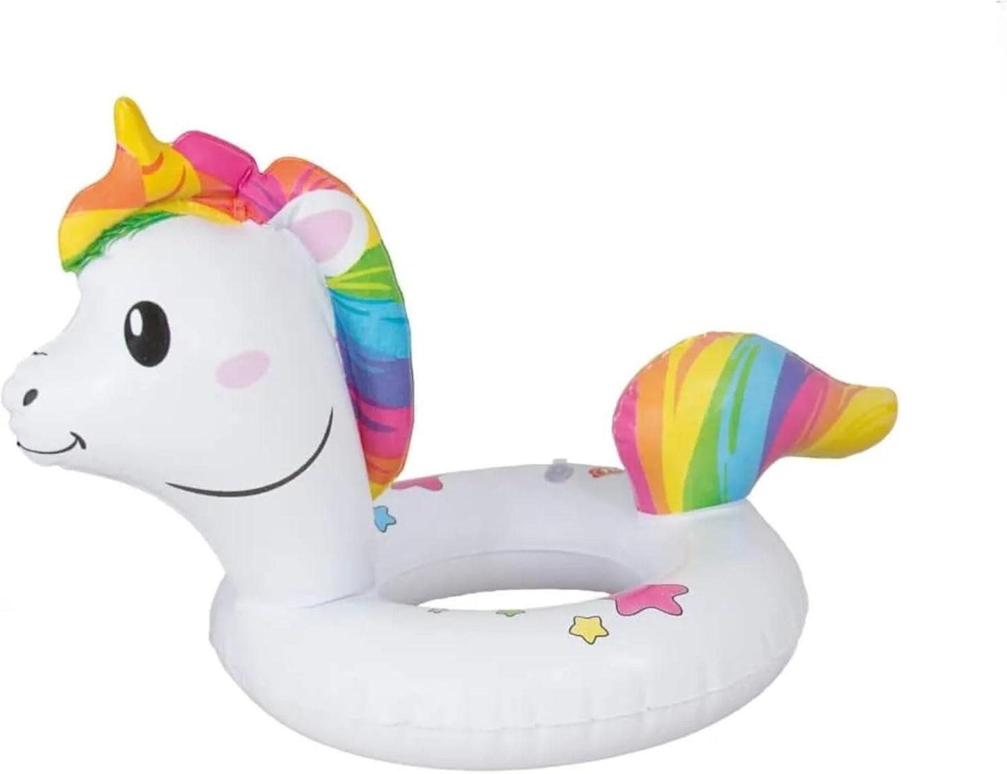 Heless 6601 - Anello da Nuoto con Unicorno Henri per Bambole, Misura 28-35 cm, per Divertimento in Piscina, Lago e Vasca da Bagno