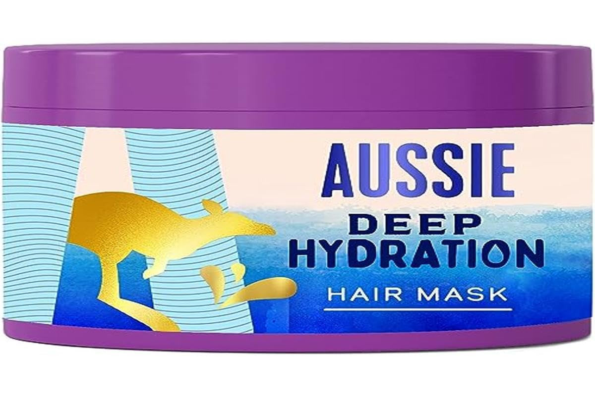Aussie Deep Hydration Maschera vegana Idratazione intensiva per capelli ricci spessi e molto secchi con olio di avocado, jojoba e macadamia 450 ml Naty Shop Hair Mask Titolo predefinito