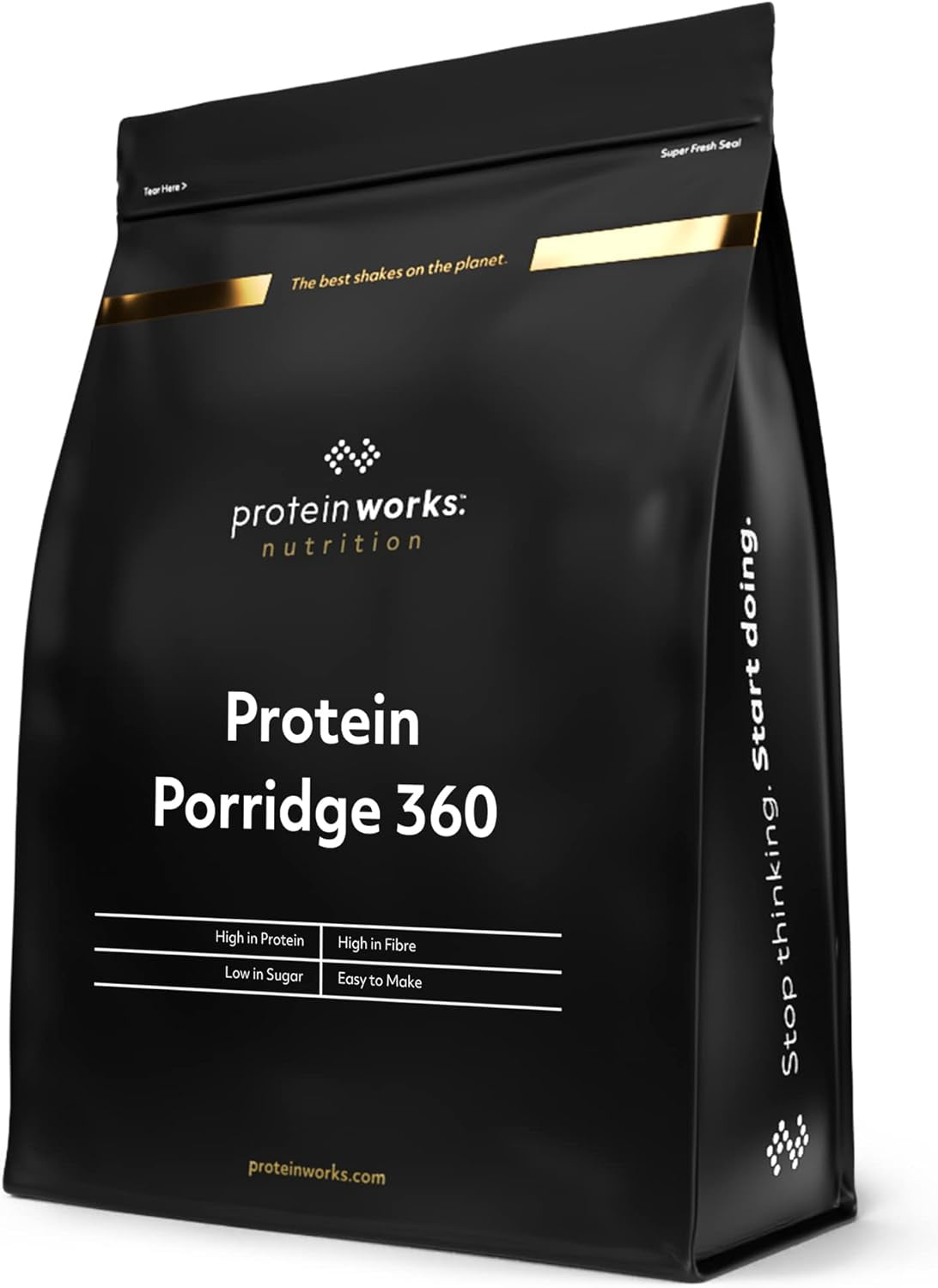 Protein Works - Porridge Proteico 360 | Mito Ulteriori vitamine e minerali | Proteinreiches Frühstück | Kalorienarme Haferflocken | 6 porzioni | Banana-Choco-Chip | Negozio Naty di cereali 500G
