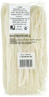 Spaghetti di riso - Spaghetti tailandesi con nastro di riso larghi 3 mm, a base di farina di riso - 17 x 400 g