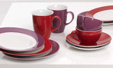 Ritzenhoff & Breker Doppio Servizio Caffè, 12 Pezzi, Porcellana, Rosso