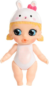 BABY nato 904763 Baby Surprise Bus - mini autobus giocattolo rosa con 2 bambole esclusive, passeggino triplo, altalena, giostra, scivolo e altalena tripla.
