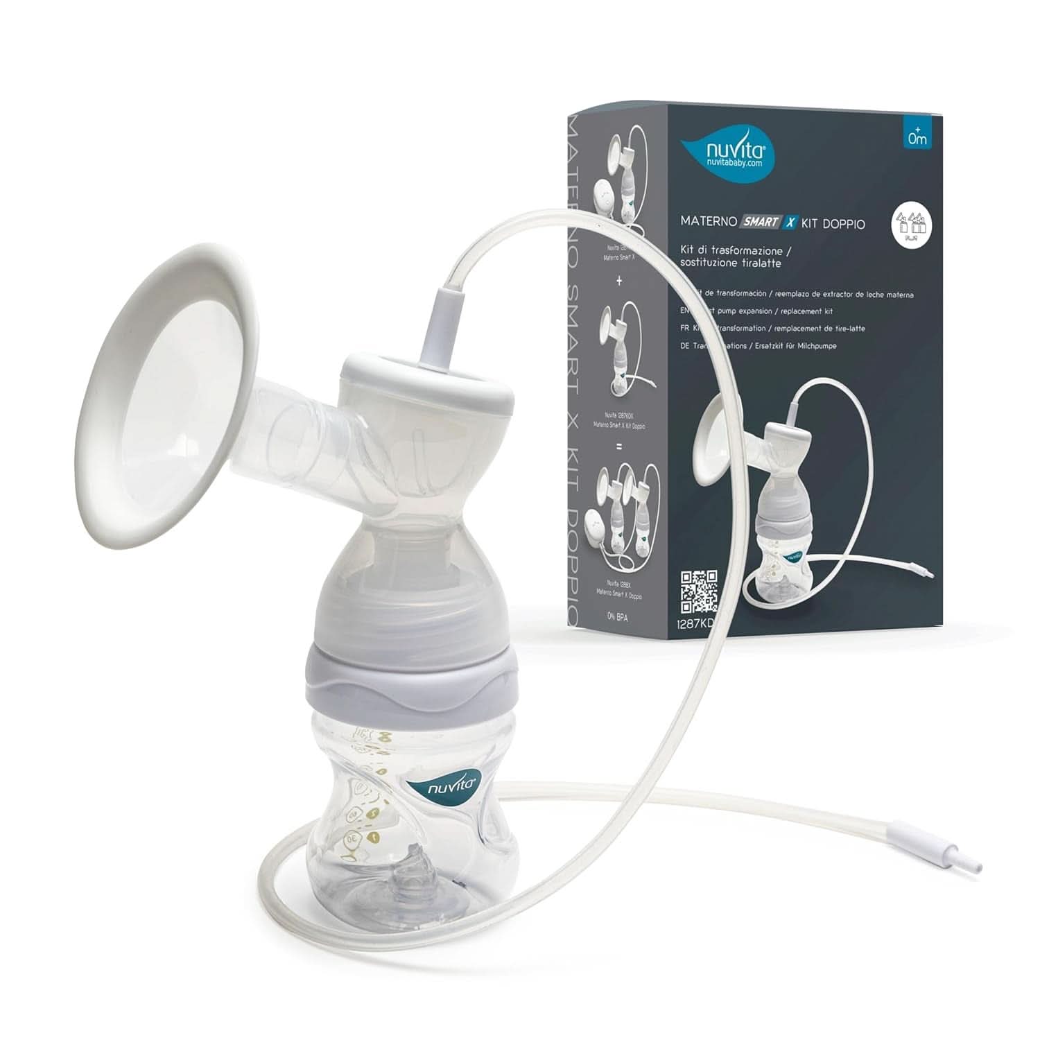 Set pompa doppia Nuvita Efficient per Materno Smart X - 1287KDX | Set completo di accessori, biberon anticoliche approvato da Aio Accesorii Hrana si Alattare Bebe Naty Shop