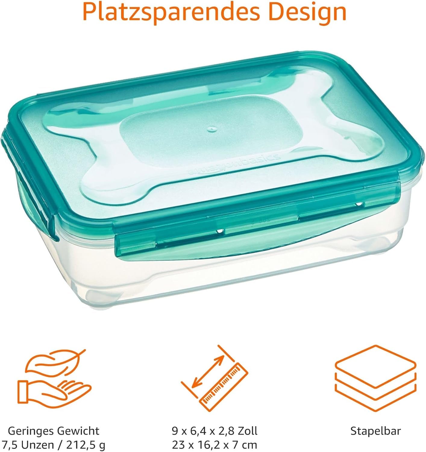 Set di contenitori per congelatore Amazon Basics, con coperchi, a prova di perdite, impilabili, frigo/congelatore, senza BPA, plastica, adatti al microonde e alla lavastoviglie, 3 x 1,2 L, contenitori trasparenti per alimenti Naty Shop