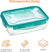 Set di contenitori per congelatore Amazon Basics, con coperchi, a prova di perdite, impilabili, frigo/congelatore, senza BPA, plastica, adatti al microonde e alla lavastoviglie, 3 x 1,2 L, contenitori trasparenti per alimenti Naty Shop