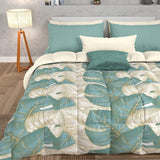 PETTI Artigiani Italiani - Trapunta invernale, Trapunta invernale, Trapunta semplice, Double face, Stampa monocolore e digitale, Microfibra anallergica 100%, Made in Italy Naty Shop trapunte e trapunte Azzurro tropicale O Una Piazza E Mezza