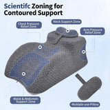 Cuscino da lettura - Cuscino per la schiena, poggiatesta regolabile, cuscino da lettura in memory foam per letto, cuscino ergonomico per collo e gambe, cuscino di supporto lombare