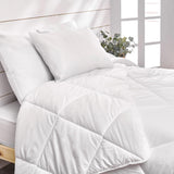 Calda trapunta per 1 persona, Hygiafill lavabile a 95°, testata professionalmente, bianco, 140X200Cm, KBOB40 Trapunte e trapunte Naty Shop