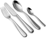 Alessi 5180S24M Nuovo Milano Servizio Posate Monoblocco 24 Pezzi Acciaio Inox Lucido 18/10 Cucina Naty Shop
