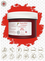 Colorante alimentare Sugarflair Max Concentrato Rosso, colorante alimentare altamente concentrato per marzapane e fondente, colorante in pasta Max Concentrato - 400 g