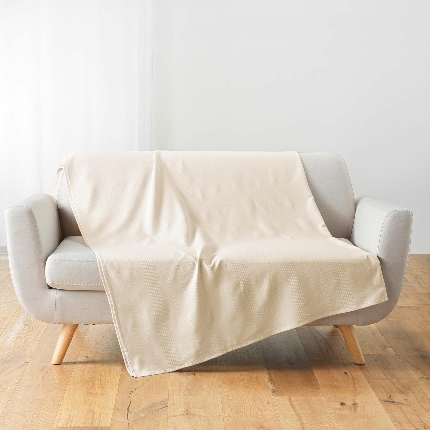 Douceur D'Intérieur, Coperta (220 X 240 Cm) Lucile Curry, Policotone, Letti e Piumini Unicolor Douceur d'Intérieur Natura 180 X 220 Cm
