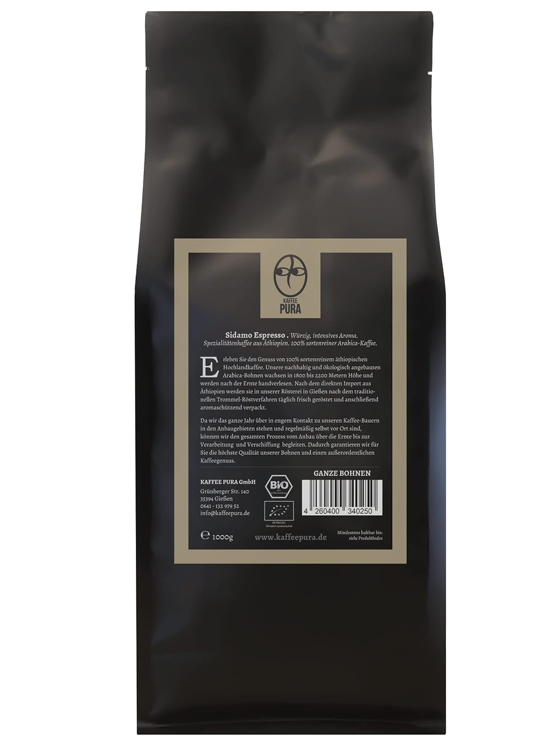 Sidamo-bio Espresso in grani interi 1000g