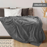 Utopia Bedding Coperta in Pile Accogliente [228X228 Cm, Grigio] Coperta Morbida, Leggera, Calda e Soffice Coperta Comoda e Traspirante per Letto Divano Divano Letti e Coperte Besuche den Utopia Bedding-Store