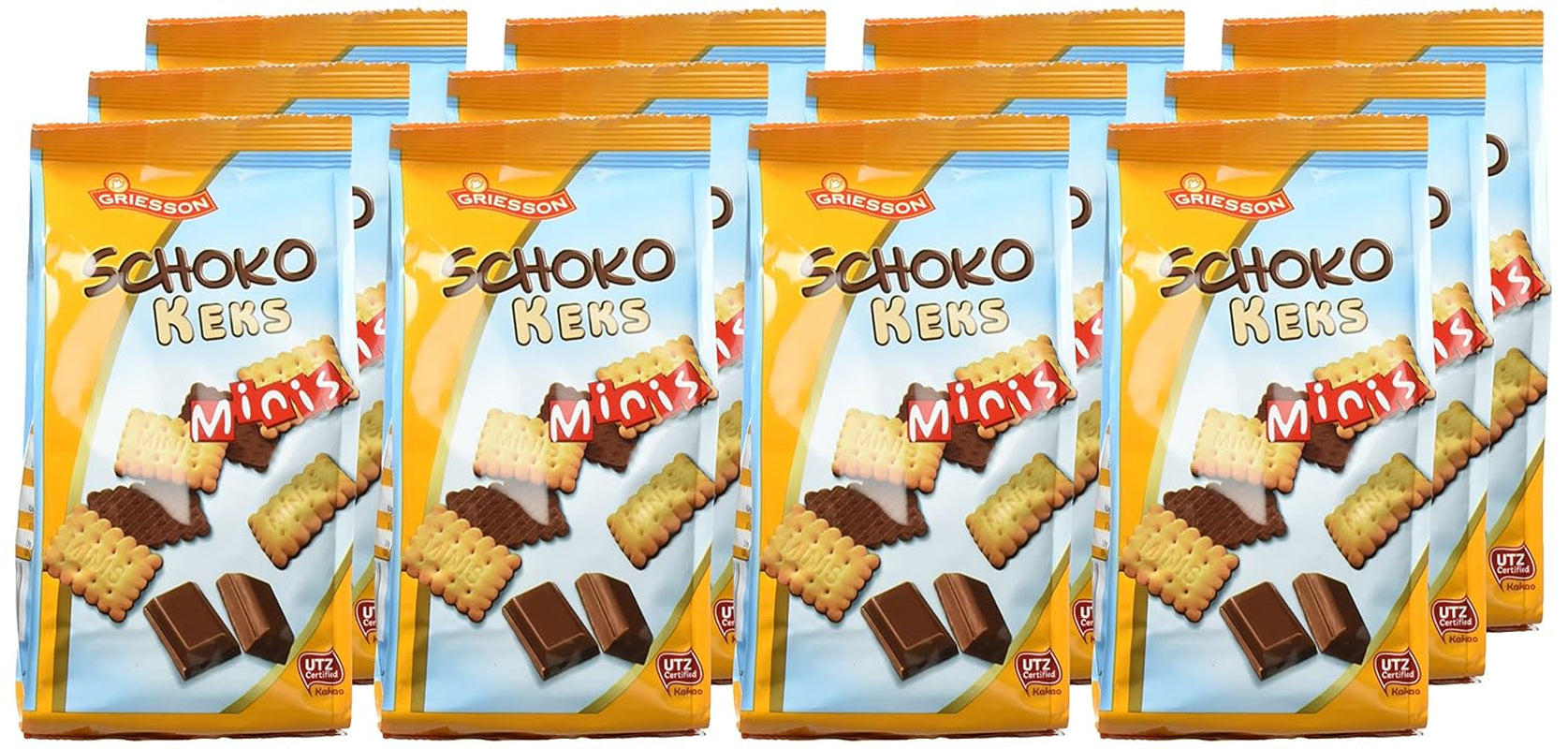 Mini Biscotti Al Cioccolato Griesson Confezione Da 12 (12 Buste X 125g)