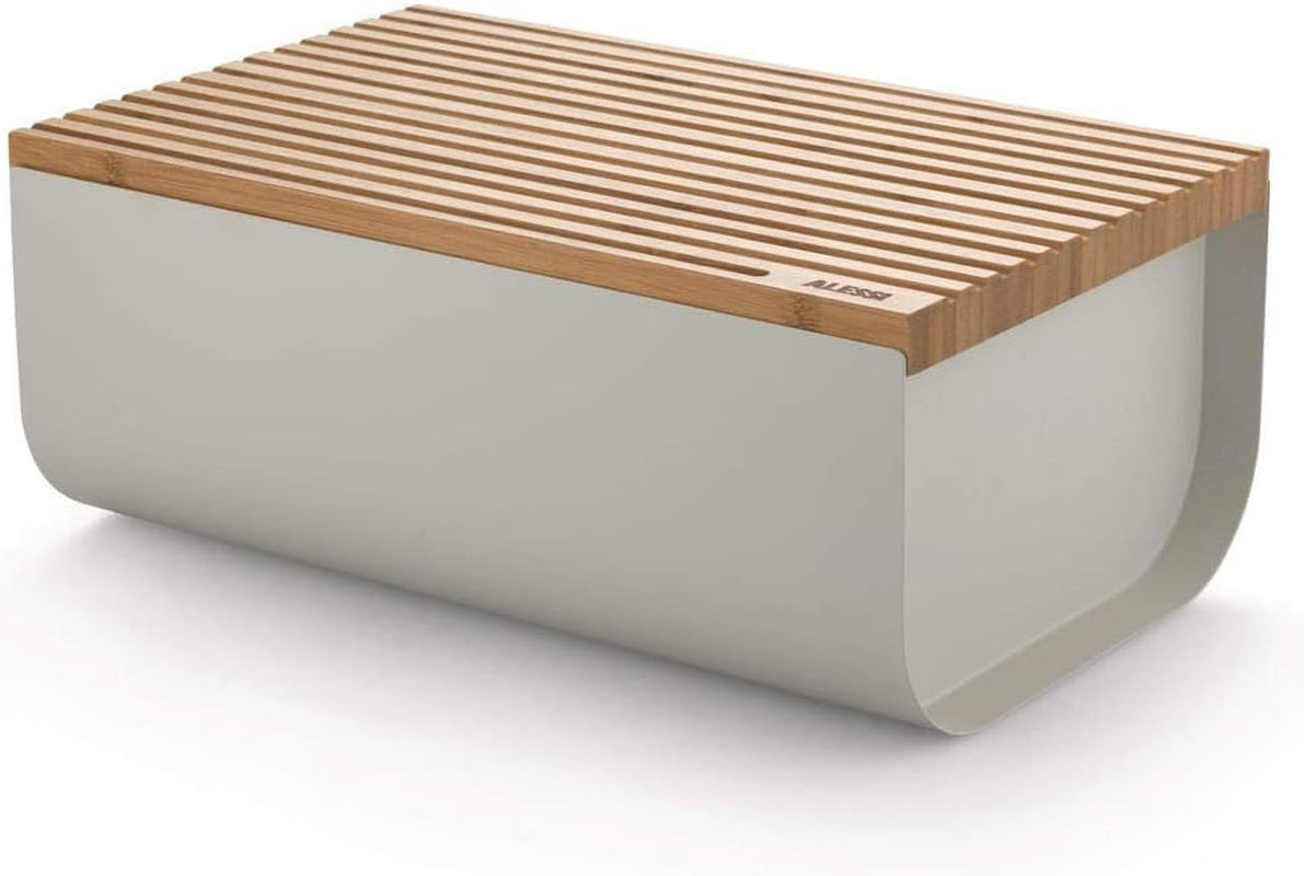 Alessi Mattina BG03 WG - Cestino per il Pane in Acciaio Inossidabile con Resina Epossidica e Legno di Bambù, Contenitori per Alimenti Grigio Caldo Naty Shop Grigio Caldo Taglia Unica Singolo