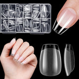 Unghie finte corte Ballerina 120 pezzi Colla su 12 misure Unghie artificiali corte Gel morbido Copertura completa Punte per unghie per unghie corte in gel S