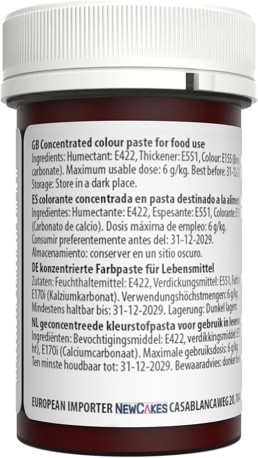 Pasta colorante alimentare marrone Sugarflair, colorante alimentare pastello altamente concentrato per crema al burro, fondente, glassa reale, decorazioni per torte e altro ancora! Colorante alimentare vivace! - 25 g