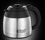 Macchina per caffè Russell Hobbs [soffione doccia per estrazione e aroma ottimali] Adventure (da 1 a 8 tazze, caraffa termica da 1,0 litri, spegnimento automatico, sistema antigoccia, 1100 W) Macchina per caffè con filtro 24020-56