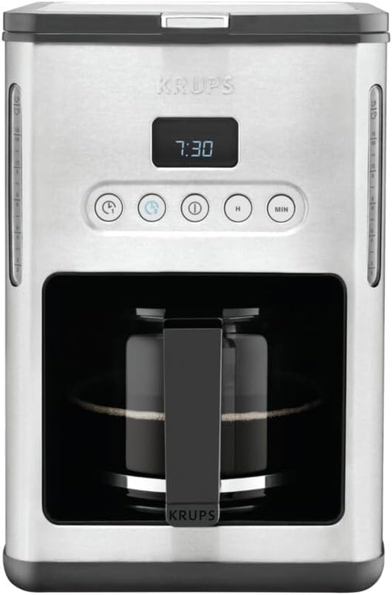 Macchina per caffè espresso con filtro Krups KM442D Premium | 10-15 tazze | 1000 watt | programmabile | funzione mantieni caldo | acciaio inossidabile | nero
