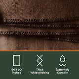 Coperta da campeggio Woolly Mammoth Woolen Co., extra large, lana merino, L'attrezzatura esterna perfetta per bushcraft, campeggio, trekking, escursionismo, sopravvivenza o coperta da cabina. Marrone, 168 X 228 Letti e coperte Woolly Mammoth Woolen Company