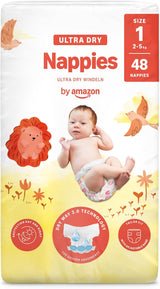 Pannolini Amazon Ultra Dry, taglia 3 (4-9 kg) - Scatola mensile, bianco, 172 pezzi (2 confezioni da 86) (precedentemente Mama Bear, prodotto identico)