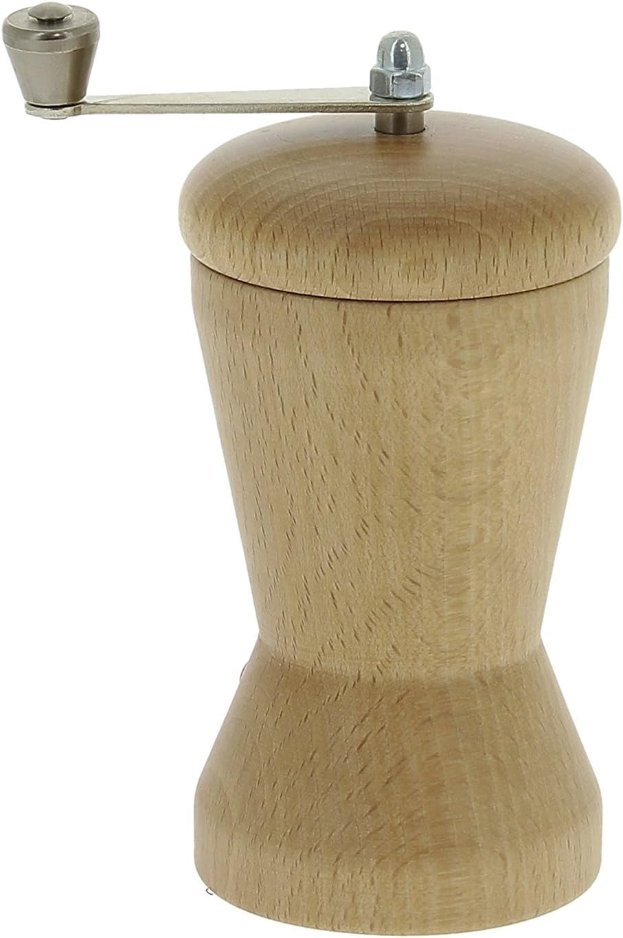 Macina noce moscata 316 C da 3-7/8 pollici, legno di faggio con manovella, naturale di Grinders and Slicers Naty Shop Default Title