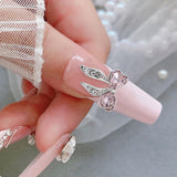 Luxus Rosa Diamant Nagel Charms Farfalla 3D Nail Art Charms Arco Nail Charms Y2K Cuore Charms Nägel Zubehör Schmetterling Herz Schleife Nageldesign Edelsteine ​​​​Strasssteine ​​​​Glitzersteine ​​​​Nagelschmuck