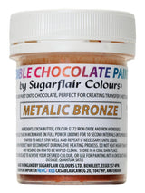 Colorante alimentare Sugarflair Chocolate Colorante alimentare per cioccolato, bronzo metallizzato - Burro di cacao biologico colorato, colorante per cioccolato per colorare cioccolato, praline - 35 g