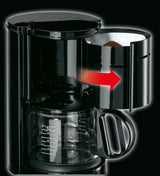 Macchina per caffè espresso Braun KF 47 BK - Macchina per caffè espresso con filtro e caraffa in vetro per caffè filtro classico, caffè aromatico grazie al sistema OptiBrew, sistema antigoccia, spegnimento automatico, nero