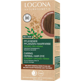 LOGONA Natural Cosmetics Tintura per capelli nutriente alle erbe, tintura per capelli vegana in polvere di henné biologico per colore e lucentezza intensi, tintura per capelli alle erbe in biondo ramato (biondo), 1 x 100 g di tintura per capelli castano cenere Naty Shop 100 g (1 confezione)