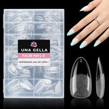 Punte per unghie in gel ballerina 216 pezzi 12 dimensioni Punte per unghie in gel morbido Copertura completa Set di estensioni per unghie Semi opaco Fai da te Home Art