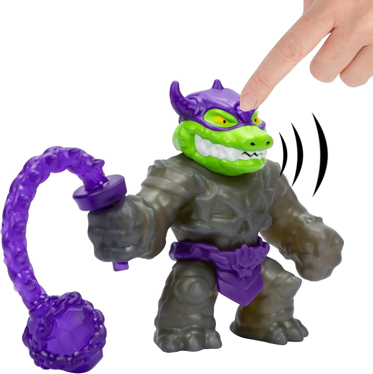Heroes of Goo Jit Zu Stretch Strikers Deluxe Hero Pack Rock Jaw Action Figure estensibile con oltre 20 fantastiche action figure di equipaggiamento da combattimento Naty Shop