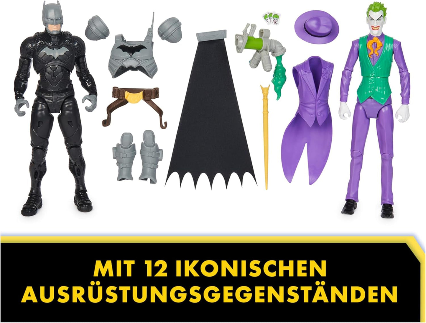 DC Batman Adventures Set Batman Vs. Joker Action Figure, 30 cm - 2 Figure Completamente Mobili con 12 Ingranaggi per Emozionanti Giochi di Ruolo, Giocattolo per 4+ Action Figure per Bambini Naty Shop