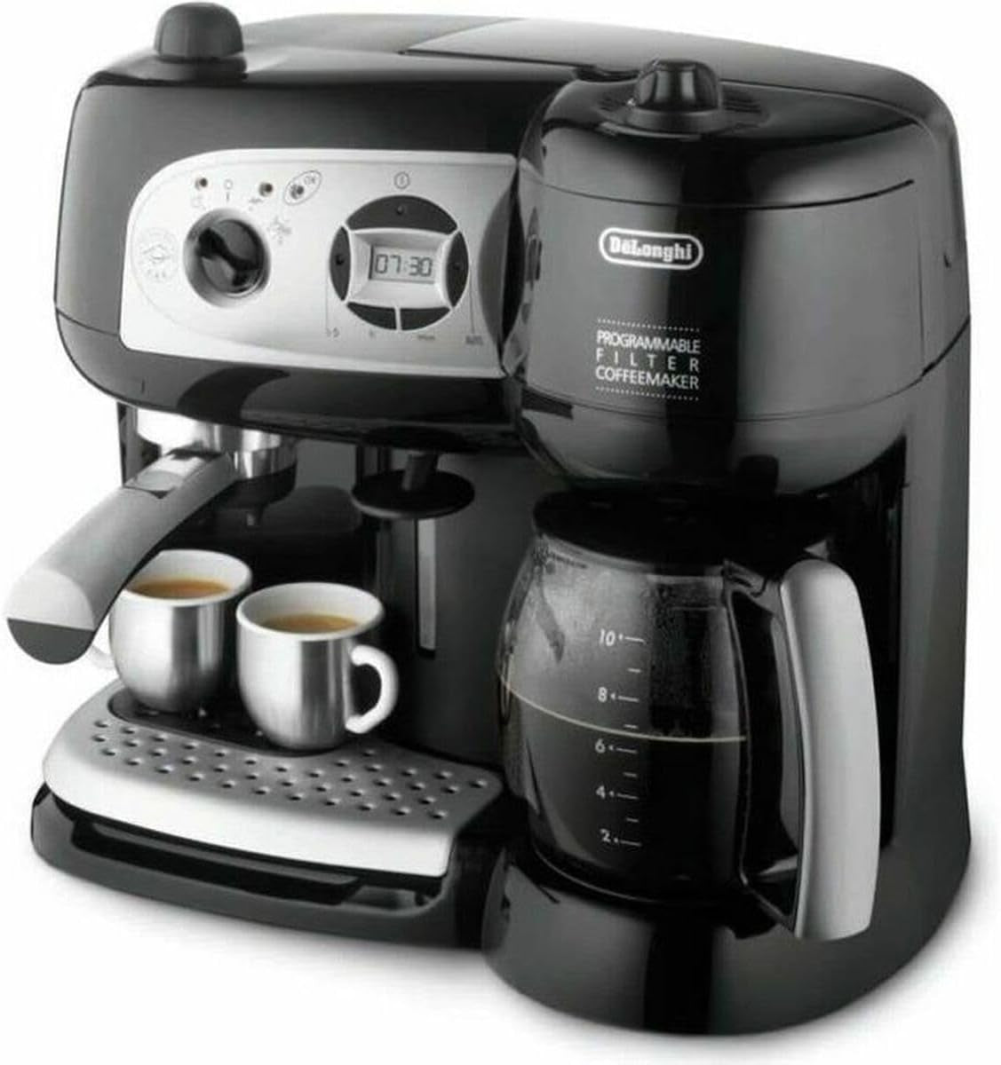 De'Longhi BCO264.1 Macchina per caffè espresso e caffè in uno, con pompa, nero, 38 x 24 x 35 cm