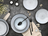 CreaTable, 23964, Serie Malmö, set da 18 pezzi per 6 persone, set da banco a parete, macchine per la pulizia e microonde, produzione di qualità