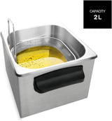 Taurus Professional 2 plus - Friggitrice ad olio, 2 litri, 1700 W, acciaio inox 18/8 Elettrodomestici Naty Shop