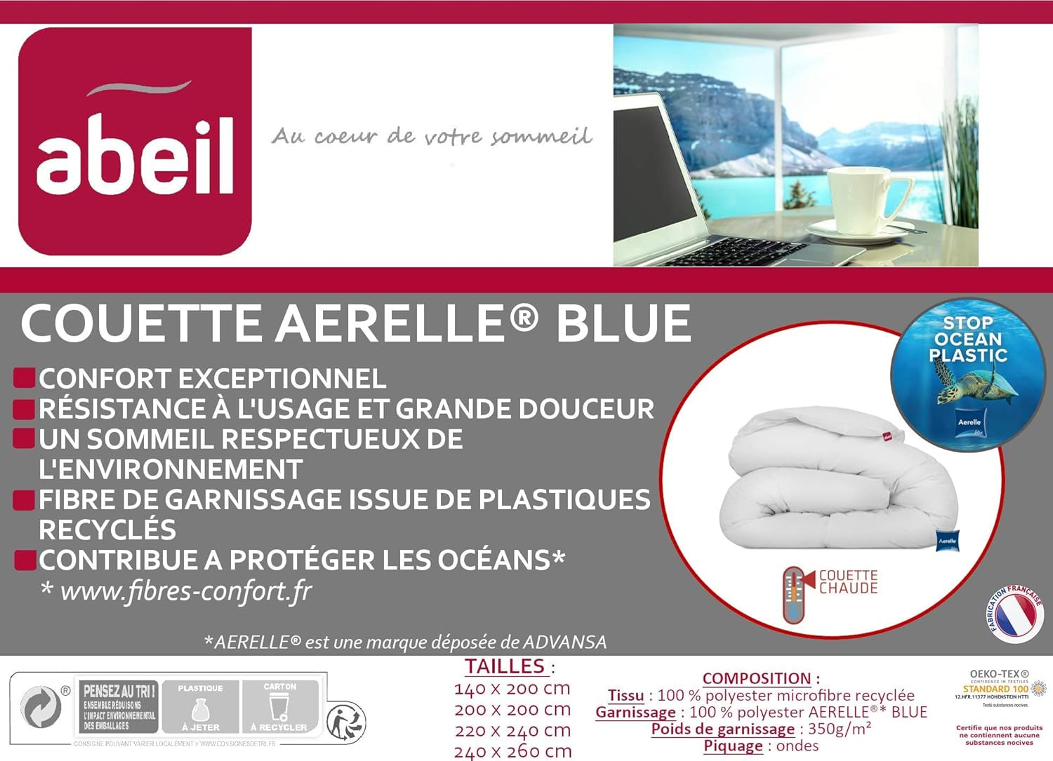 Trapunta Aerelle Blu 200 X 200 Cm - Piumini e Trapunte Ecologiche Naty Shop