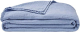 ESSIX Plaid, Monocolore, In garza di cotone, Jazzy, 130 X 170 Cm Trapunte e trapunte Naty Shop Blu