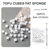 100 Stück Nail Art Schwamm Mit Metallgreifer, Sponge Brush Applicator, Sponge Nagel Pinsel, Maniküre Zubehör Für Nägel, Um Eine Varaudzen Von Gradient Nail Art Patterns Zu Ersetlen