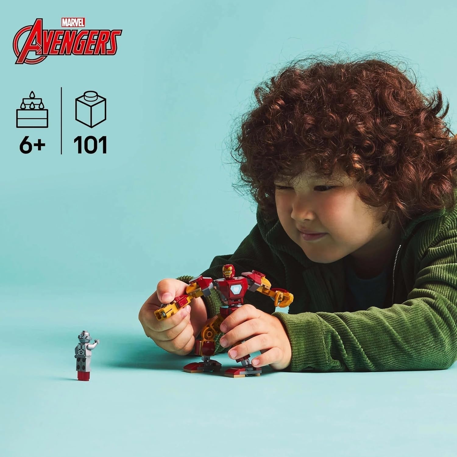 LEGO Marvel Iron Man Mech vs. Ultron - Giocattolo da supereroe con 2 minifigure - Action figure con braccia, gambe e dita mobili - Regalo per ragazzi e ragazze dai 6 anni in su 76307 Besuche den LEGO-Store Building Sets
