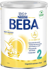 BEBA 2 - Latte di proseguimento dopo 6 mesi, con complesso 5 HMO, contenuto proteico adatto all'età, senza lattosio, senza olio di palma, senza olio di pesce, alimenti per l'infanzia, latte in polvere per bambini, confezione da 3 (3 x 800 g)