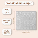 20 compresse adesive per unghie in gelatina - Cuscinetti adesivi biadesivi trasparenti e resistenti, impermeabili, riutilizzabili, stampa sulle unghie Set manicure fai da te Accessori per unghie