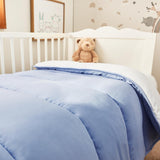 Pikolin Home - Piumino reversibile 300 G - Imbottitura nordica bicolore - Per lettino 60 - Imbottitura in piuma, calda, traspirante, blu/bianco, 100 X 120 cm Trapunte e trapunte Naty Shop