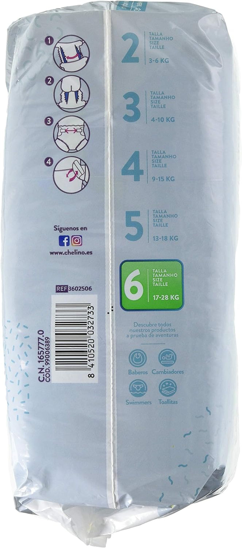 Pannolini Indas Fashion & Love XL, taglia 6 (17-28 kg), 27 pezzi
