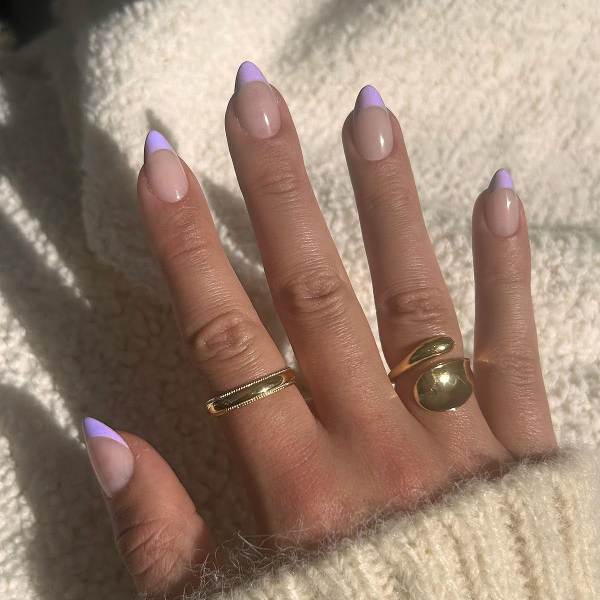 Punte francesi lunghe Colla glitter dorata su unghie lunghe quadrate Punta francese glitterata Unghie finte Set Unghie artificiali quadrate per le donne 24 pezzi