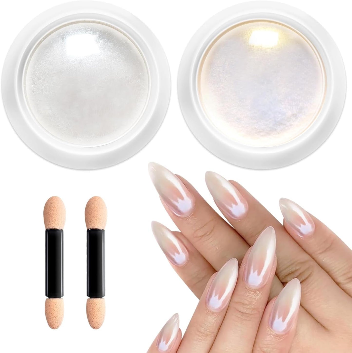 BISHENGYF Polvere per unghie cromata oro rosaNeue Upgrade Grosse Kapazitä Chrom PulverSuper-Spiegeleffekt Metall Mirror Chrome Powder –Neon Glassy Pearl Effect Glitter Nagelkunst Pulver Für DIY Salon