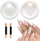 BISHENGYF Polvere per unghie cromata oro rosaNeue Upgrade Grosse Kapazitä Chrom PulverSuper-Spiegeleffekt Metall Mirror Chrome Powder –Neon Glassy Pearl Effect Glitter Nagelkunst Pulver Für DIY Salon