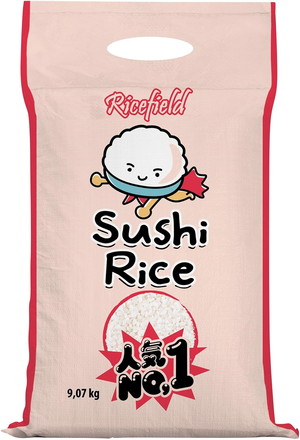 RICEFIELD Riso per Sushi, Grana Tonda, Japonica - 1 x 9,07 kg